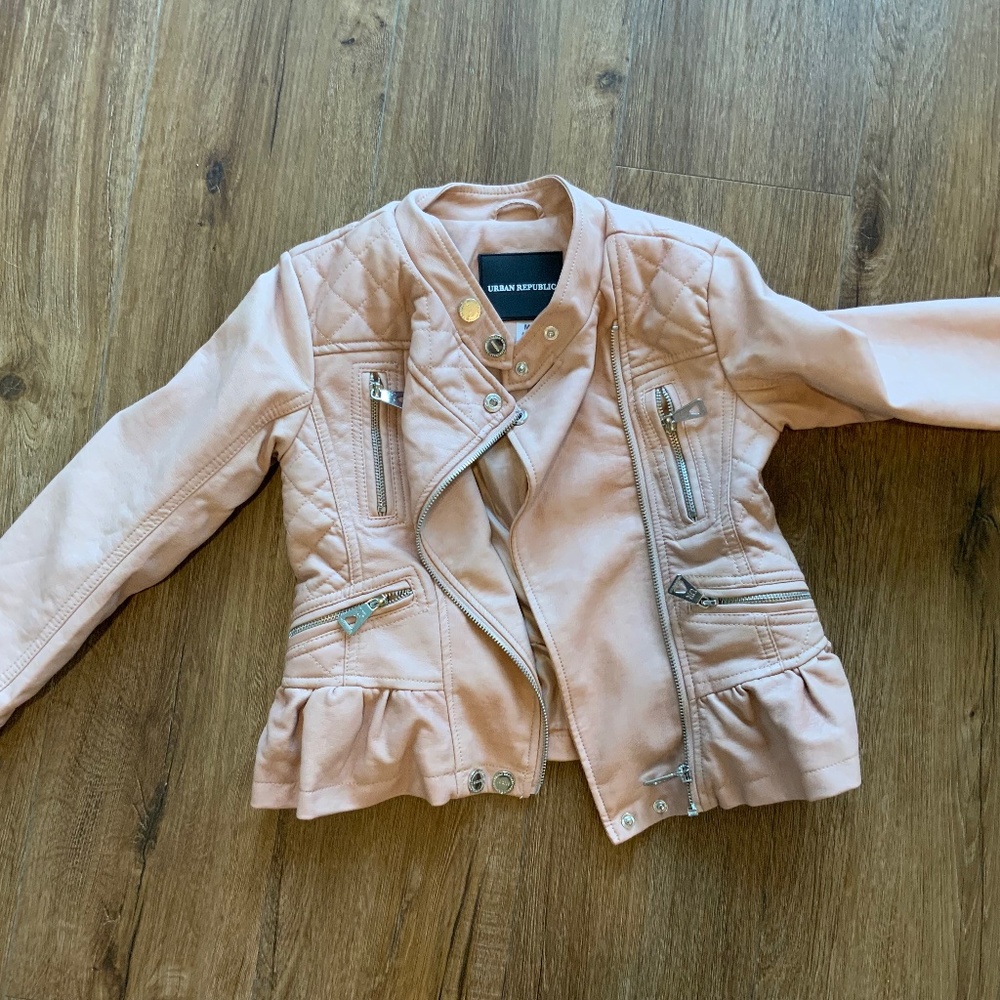 Girls Faux Leather Jacket